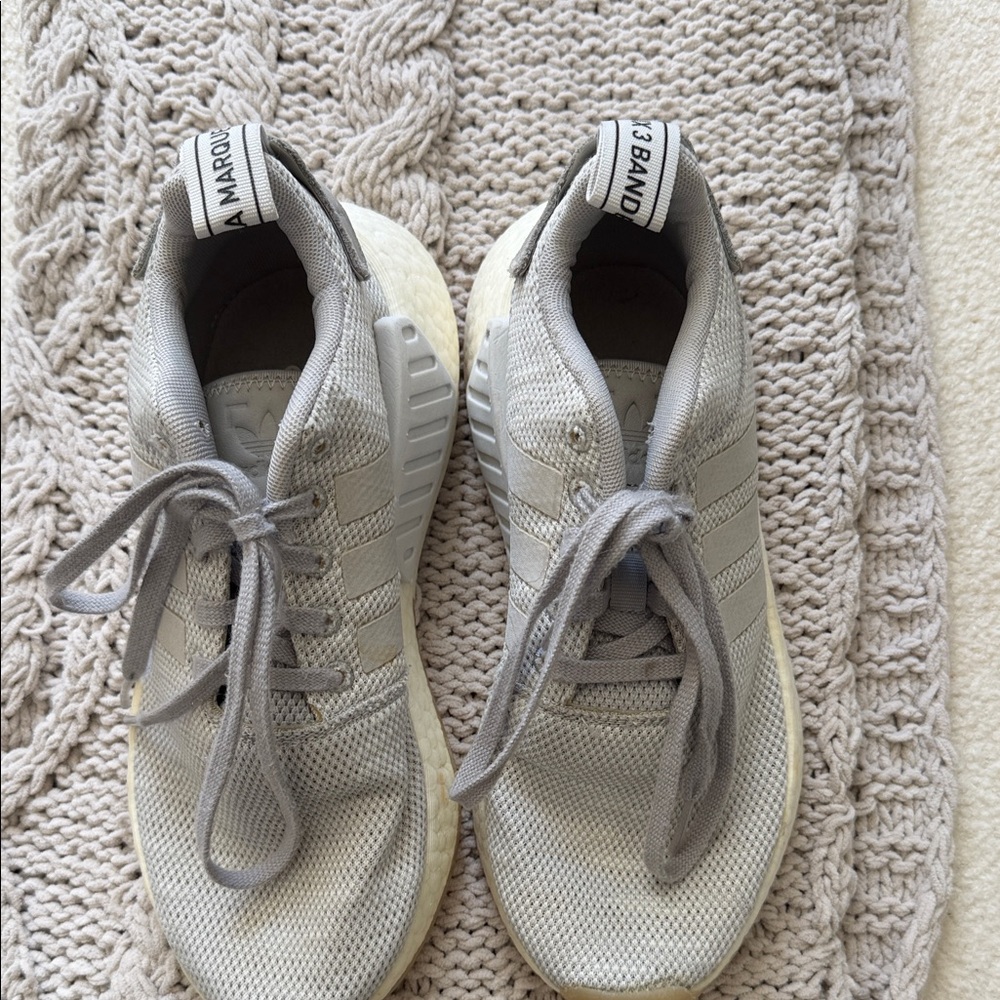 Adidas Light Gray Running Shoes